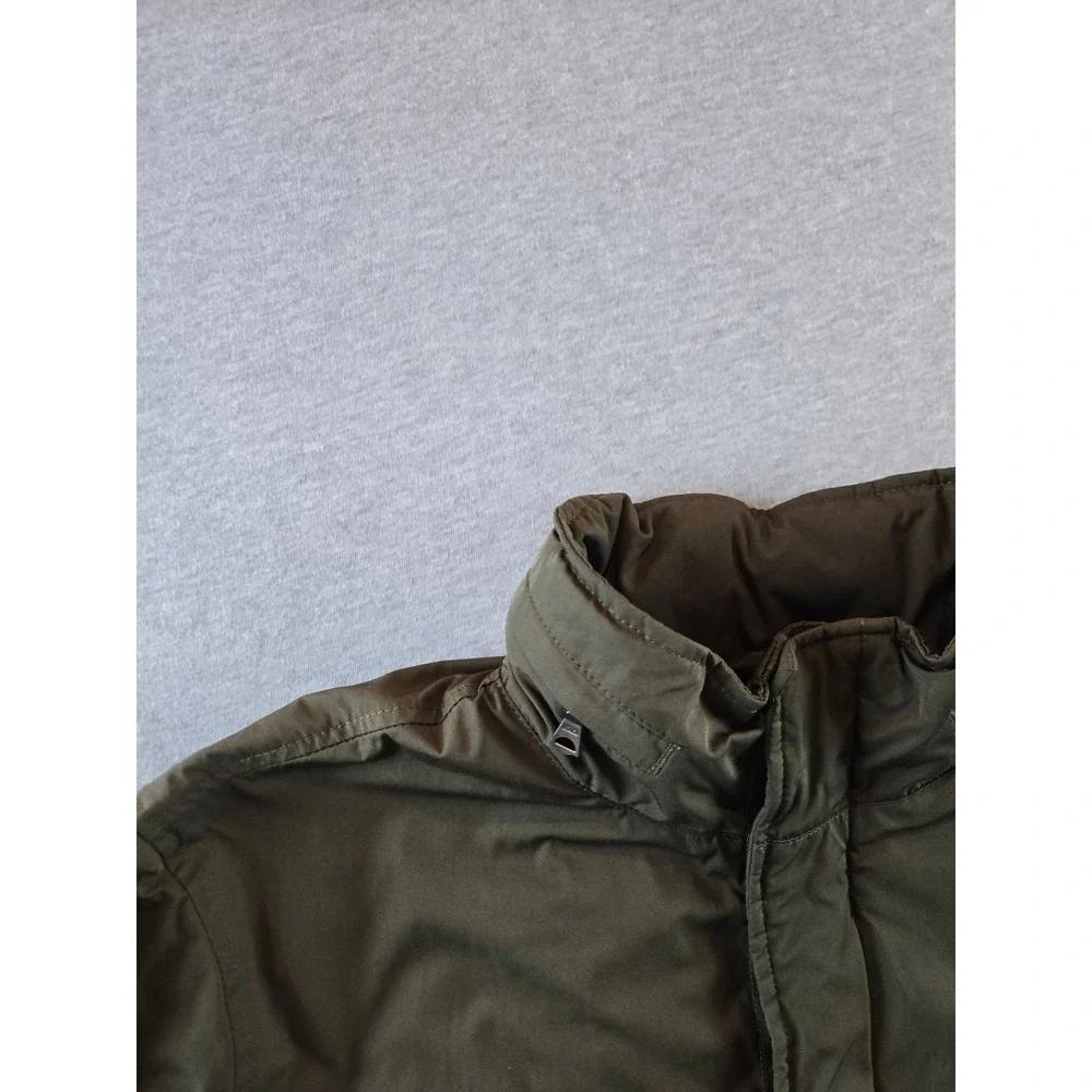 Vintage Polo Ralph Lauren Bomber Jacket Mens L Olive Hooded Fleece Lined 90's‎